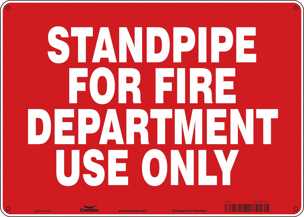 Safety Sign 10 in x 14 in Aluminum