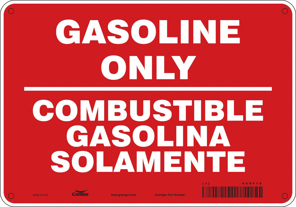 Safety Sign 7 in x 10 in Polyethylene