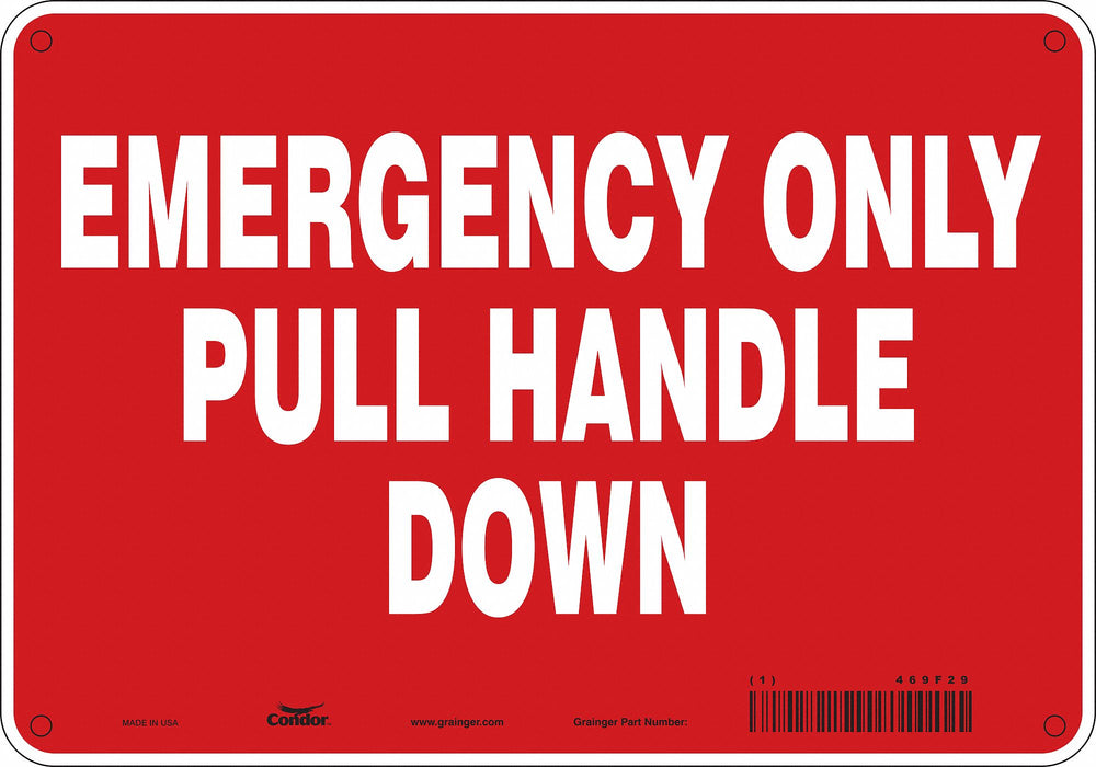 Safety Sign 7 in x 10 in Aluminum