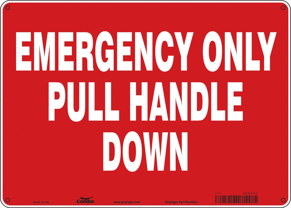 Safety Sign 10 in x 14 in Polyethylene
