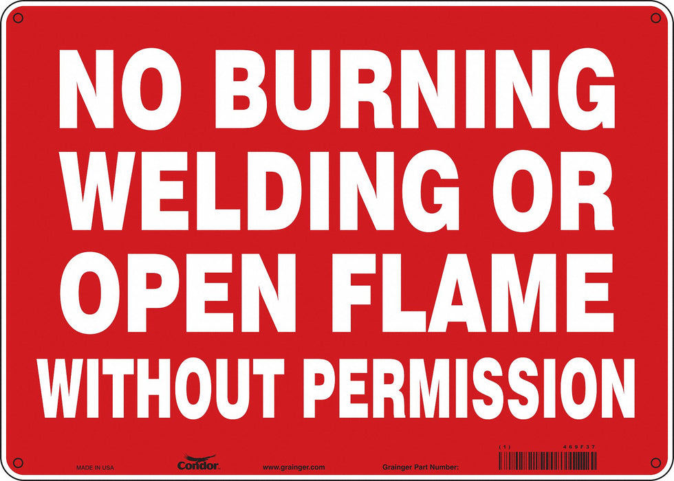 Safety Sign 10 inx14 in Aluminum