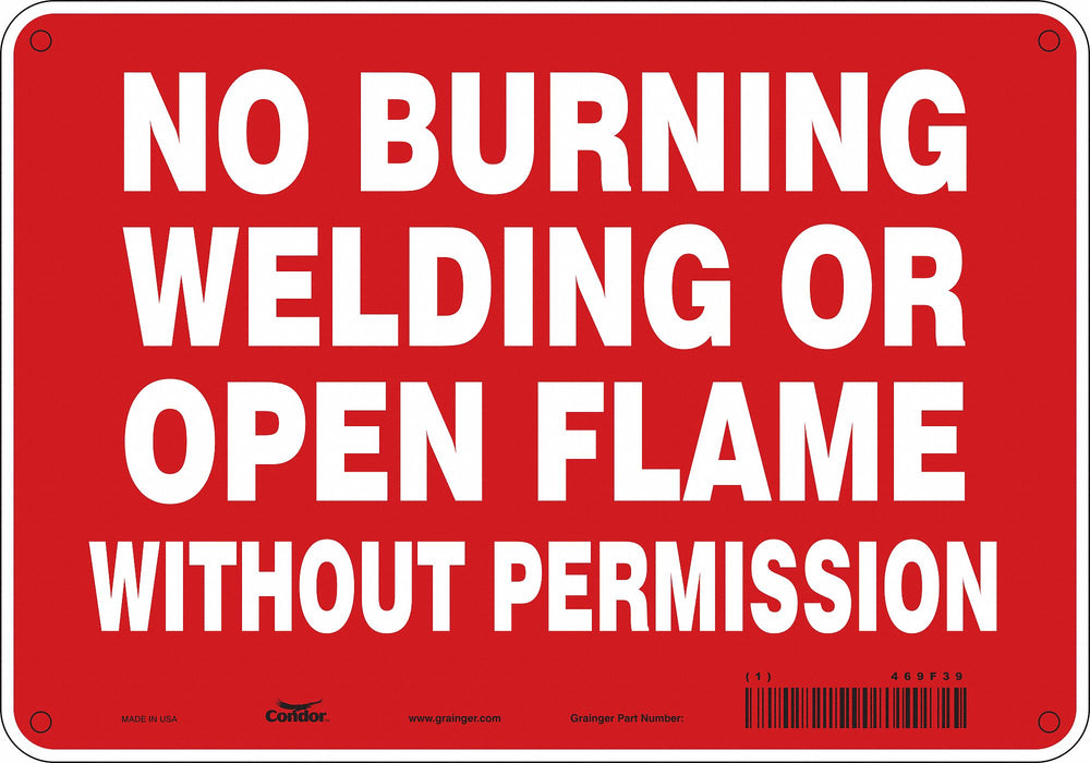 Safety Sign 7 in x 10 in Polyethylene