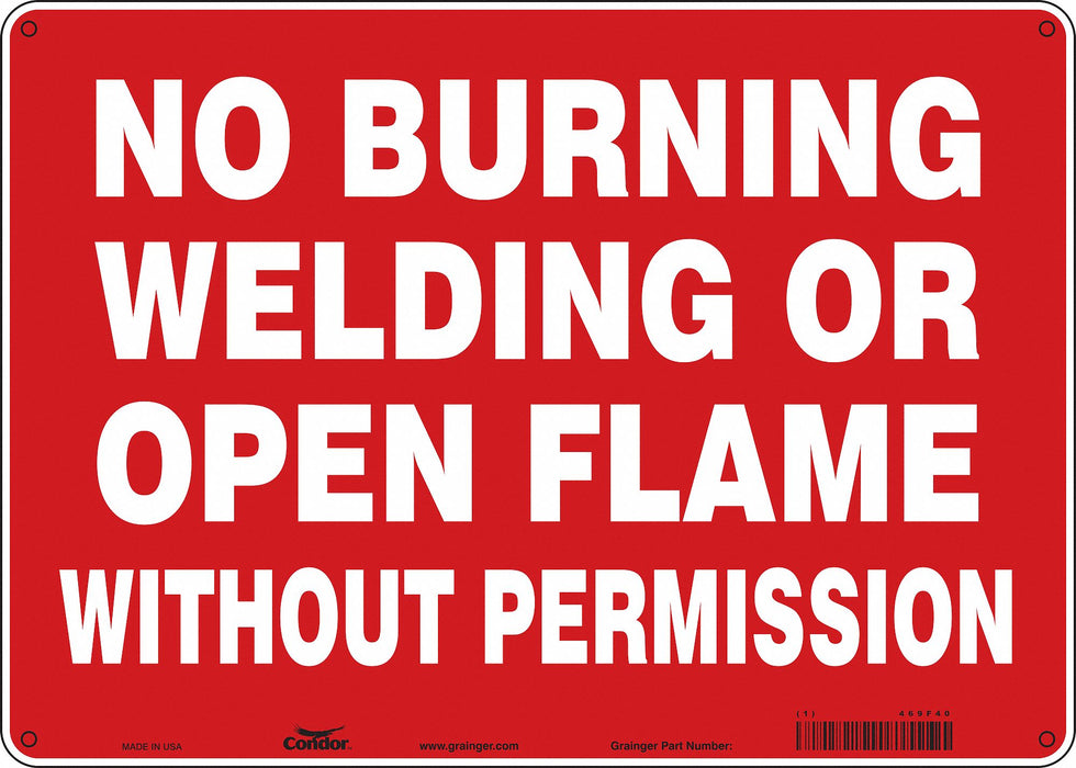 Safety Sign 10 in x 14 in Polyethylene