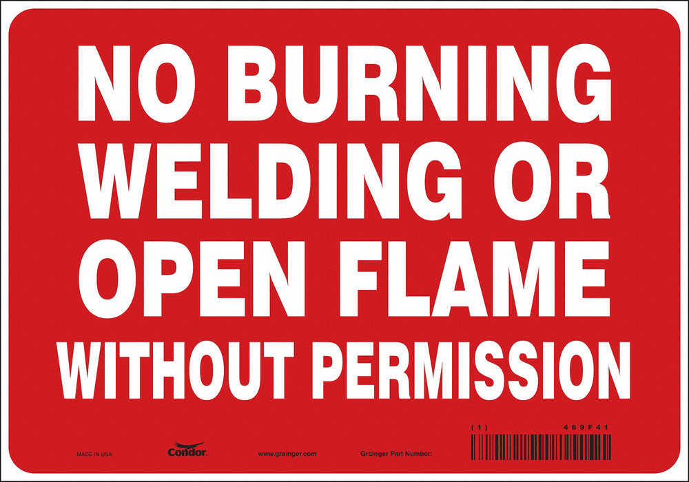 Safety Sign 7 in x 10 in Vinyl