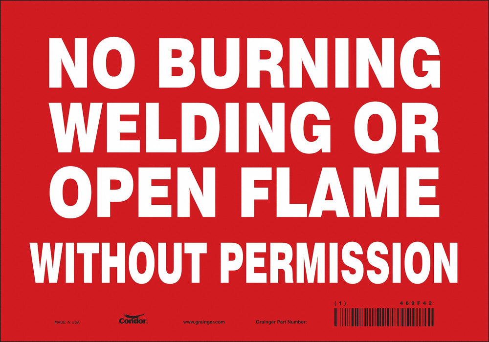 Safety Sign 10 in x 14 in Vinyl