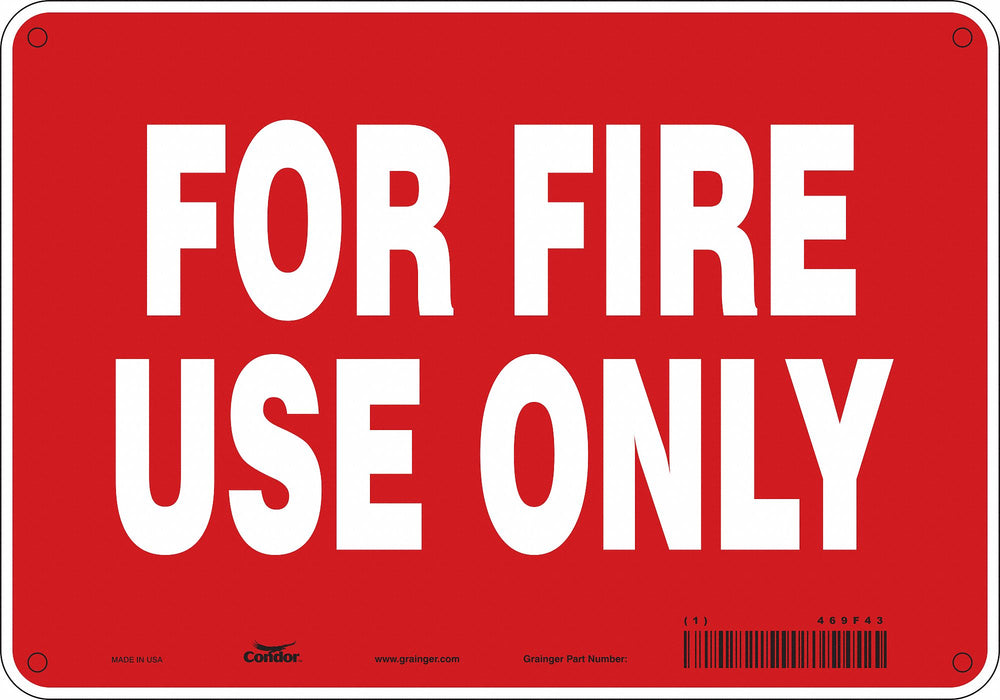 Safety Sign 7 in x 10 in Aluminum