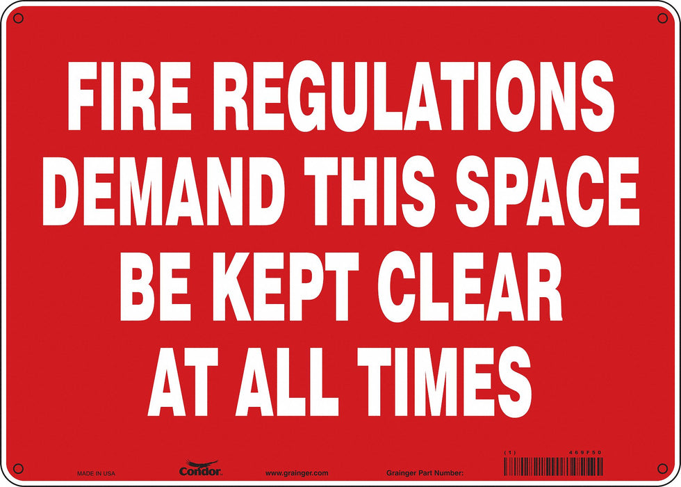 Safety Sign 10 in x 14 in Aluminum