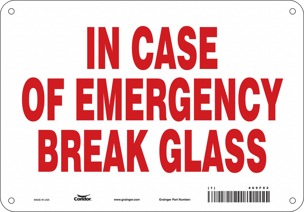Safety Sign 7 in x 10 in Aluminum
