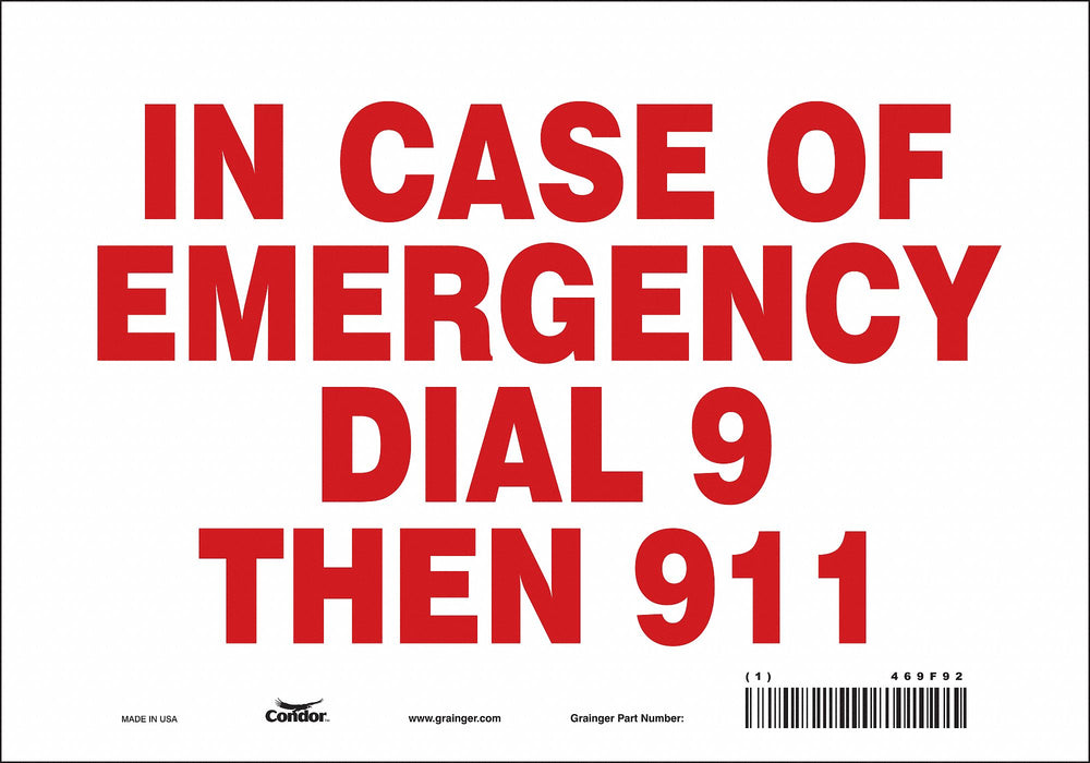 Safety Sign 7 in x 10 in Vinyl