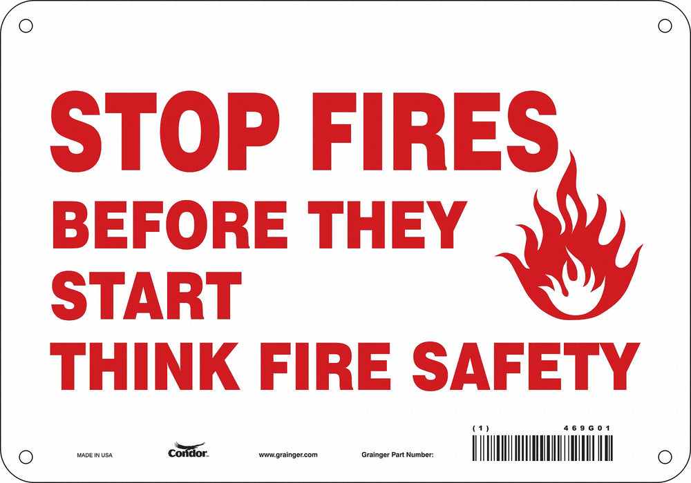 Safety Sign Fire and Emergency 7 x 10 