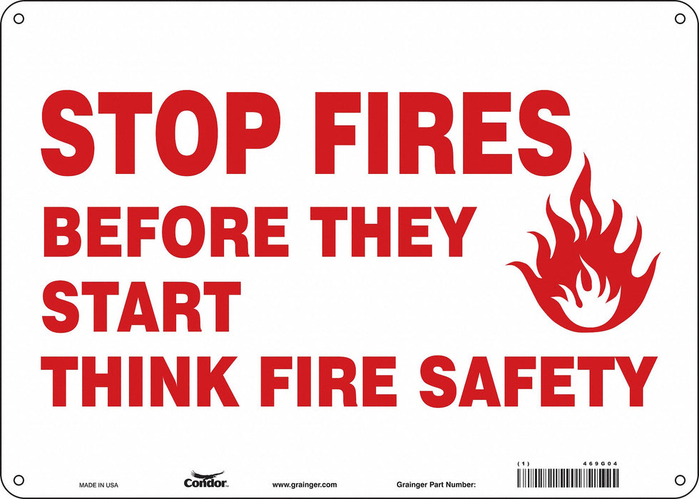 Safety Sign 10 in x 14 in Polyethylene
