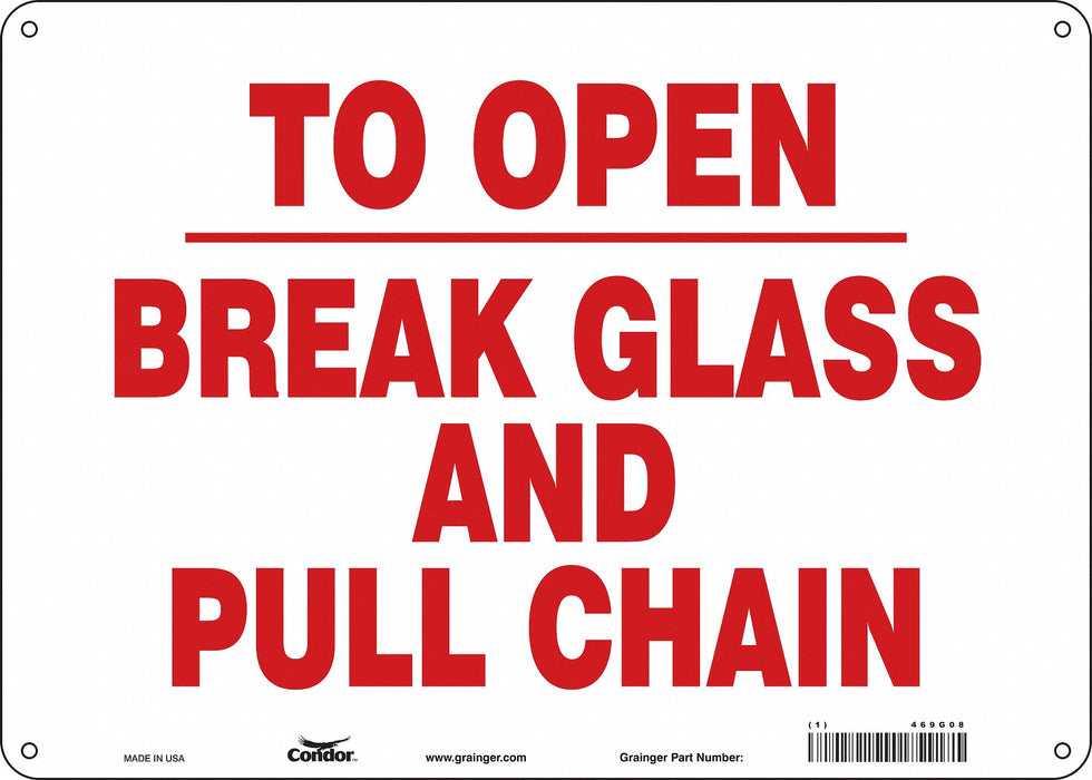 Safety Sign 10 in x 14 in Aluminum