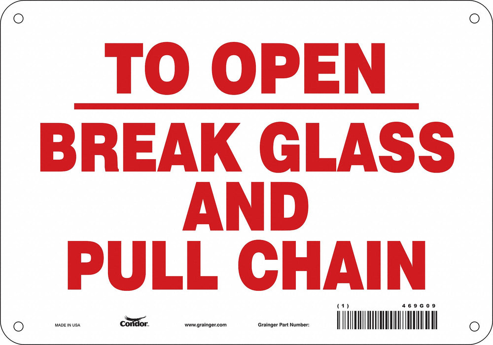 Safety Sign 7 in x 10 in Polyethylene