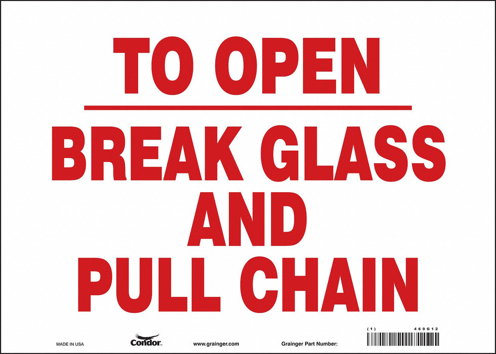 Safety Sign 10 in x 14 in Vinyl