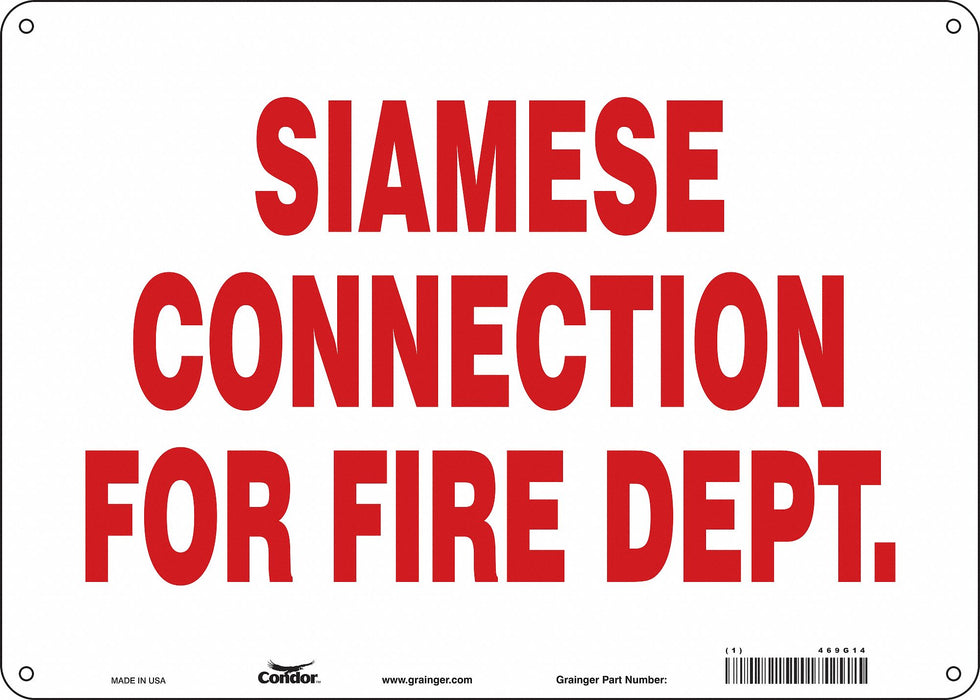 Safety Sign 10 in x 14 in Aluminum