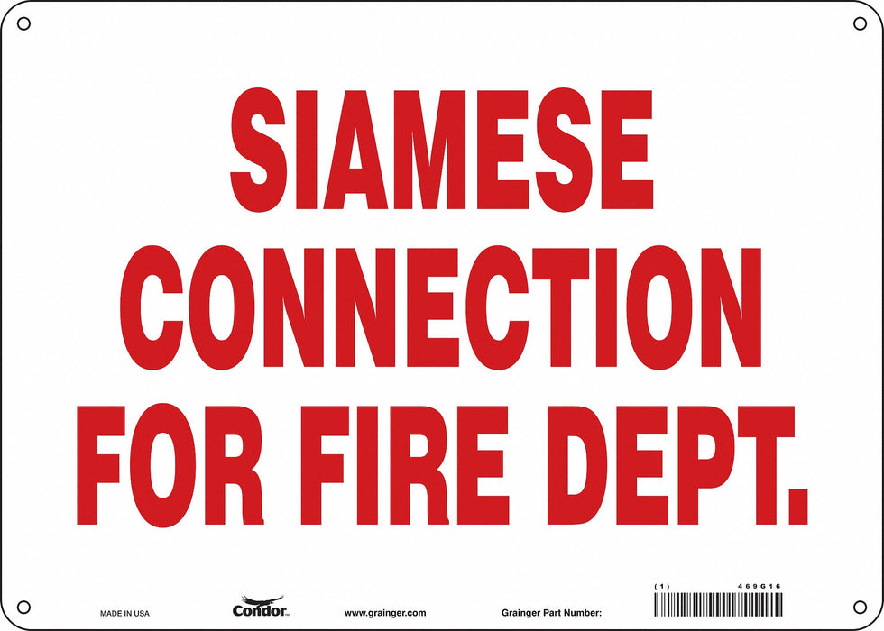 Safety Sign 10 in x 14 in Polyethylene