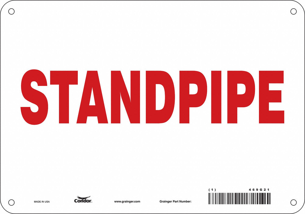 Safety Sign 7 in x 10 in Polyethylene