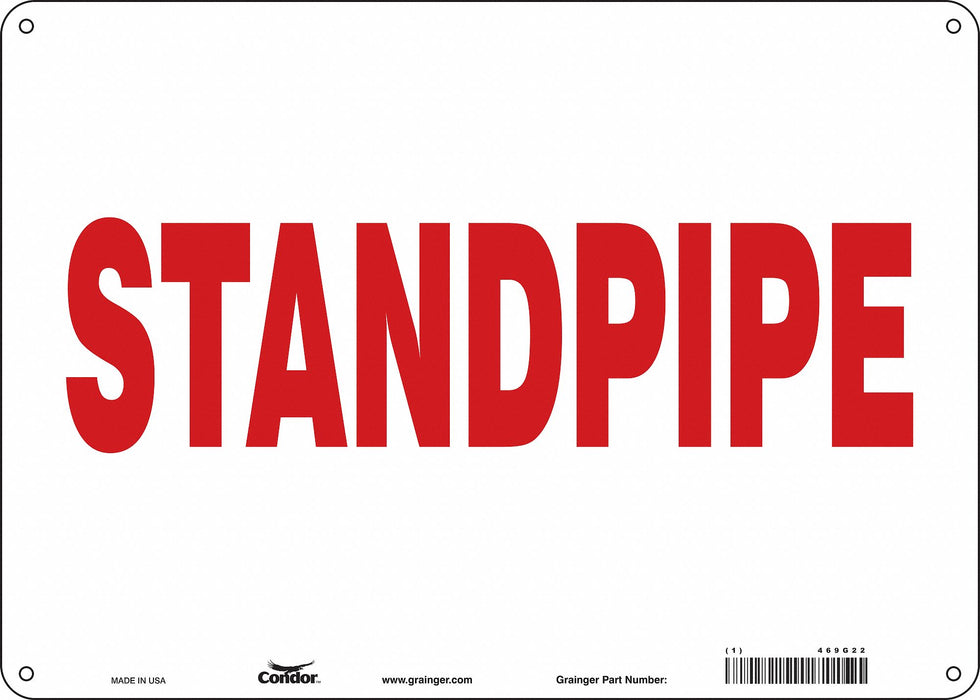 Safety Sign 10 in x 14 in Polyethylene