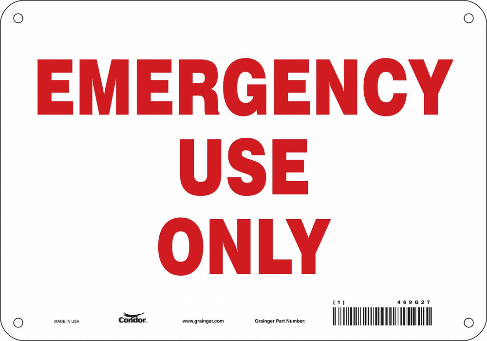 Safety Sign 7 in x 10 in Polyethylene