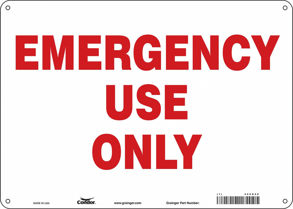 Safety Sign 10 in x 14 in Polyethylene