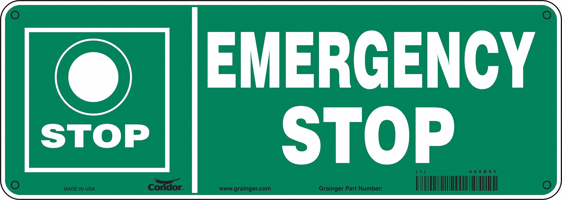 Safety Sign 5 in x 14 in Polyethylene