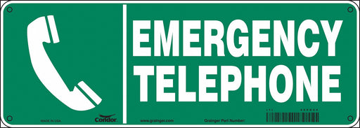 Safety Sign 5 in x 14 in Glow Vinyl