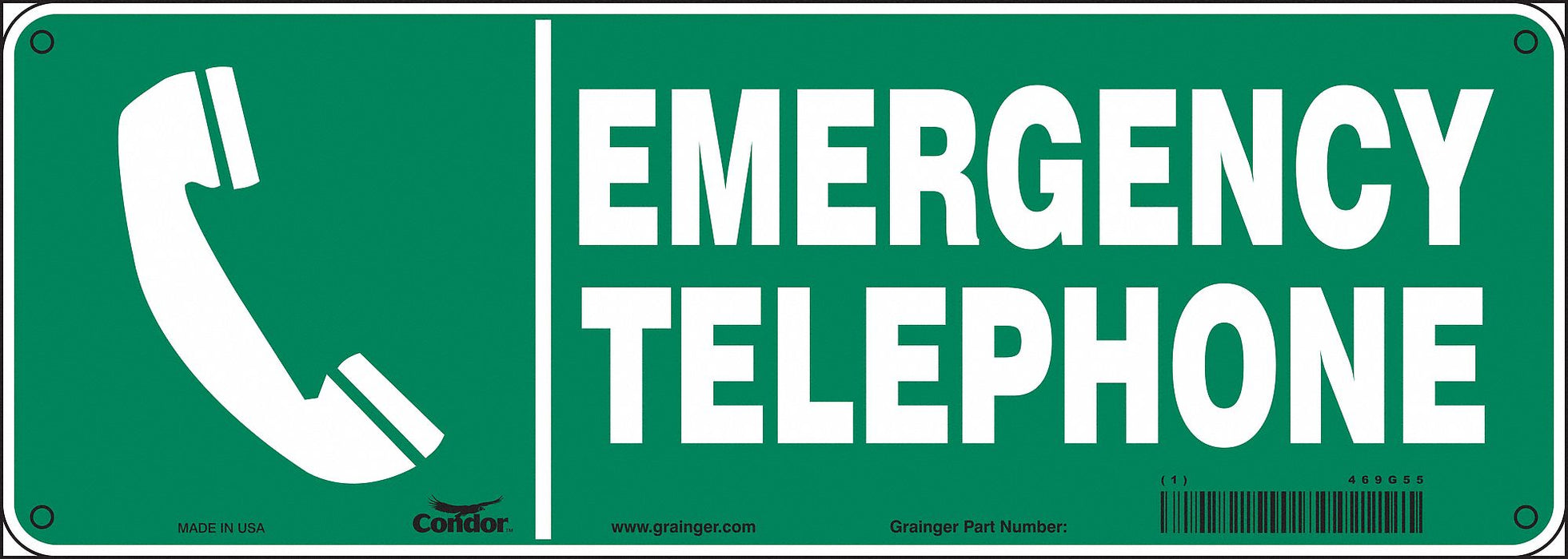 Safety Sign 5 in x 14 in Polyethylene