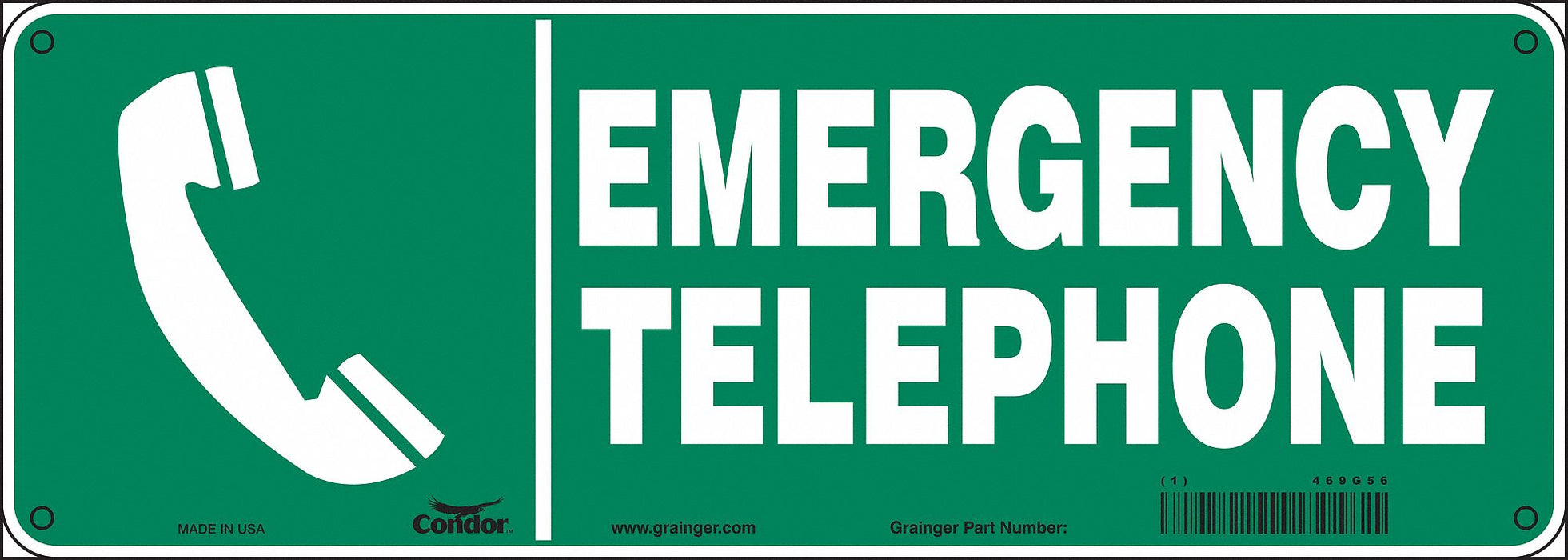 Safety Sign 5 in x 14 in Polyethylene