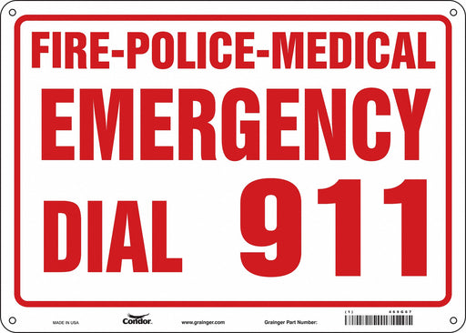 J9329 Safety Sign 10 in x 14 in Aluminum