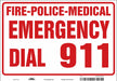 J9329 Safety Sign 7 in x 10 in Glow Vinyl