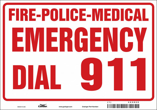 J9329 Safety Sign 7 in x 10 in Glow Vinyl