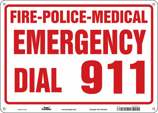 J9329 Safety Sign 10 in x 14 in Polyethylene