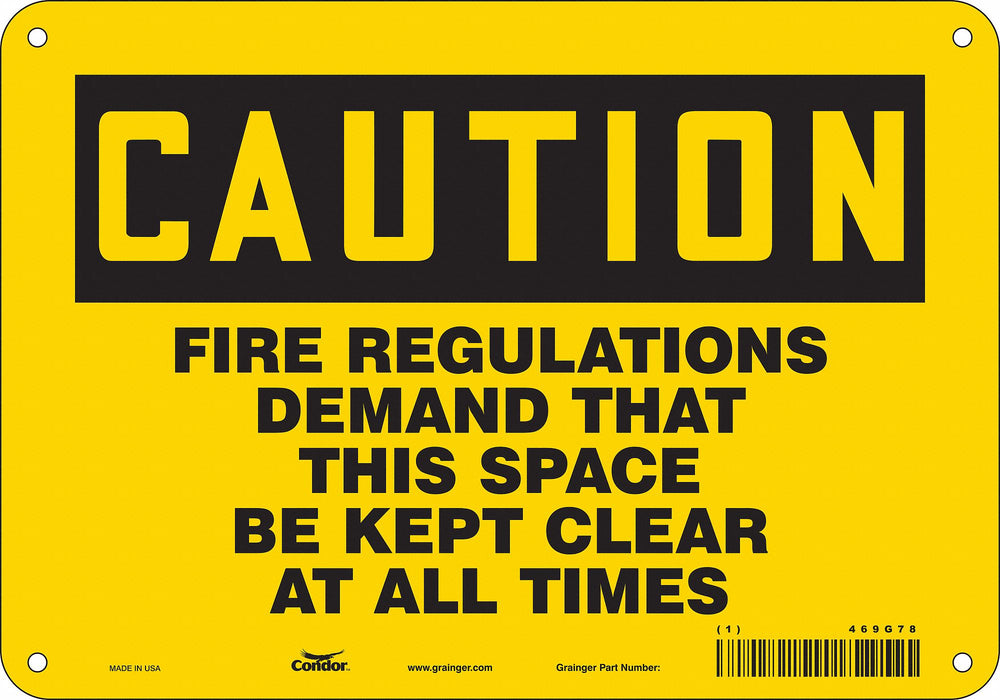 Safety Sign 7 in x 10 in Polyethylene