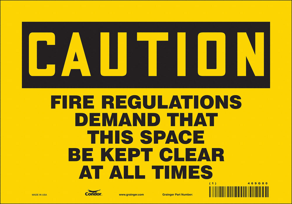 Safety Sign 7 in x 10 in Vinyl