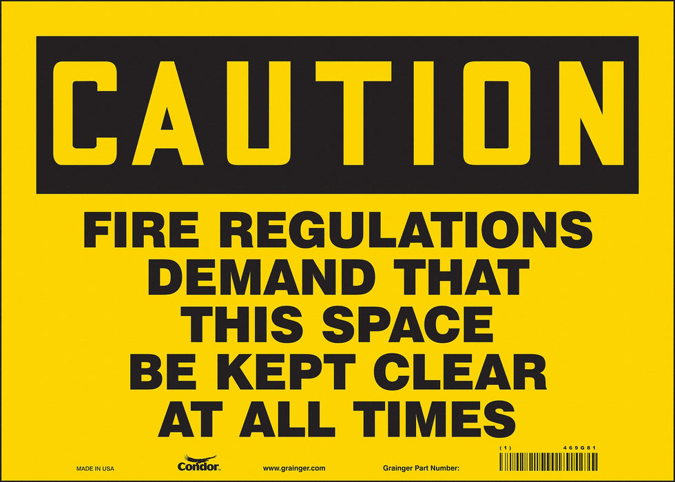 Safety Sign 10 in x 14 in Vinyl