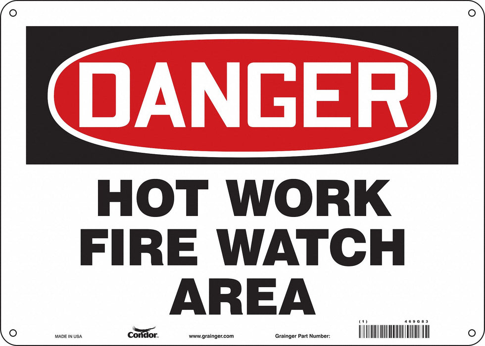 Safety Sign 10 inx14 in Aluminum