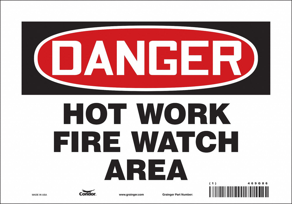 Safety Sign 7 in x 10 in Vinyl