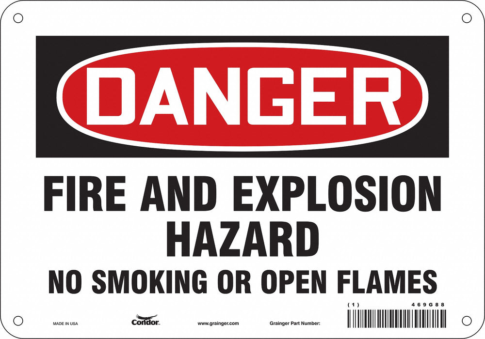 Safety Sign 7 in x 10 in Aluminum