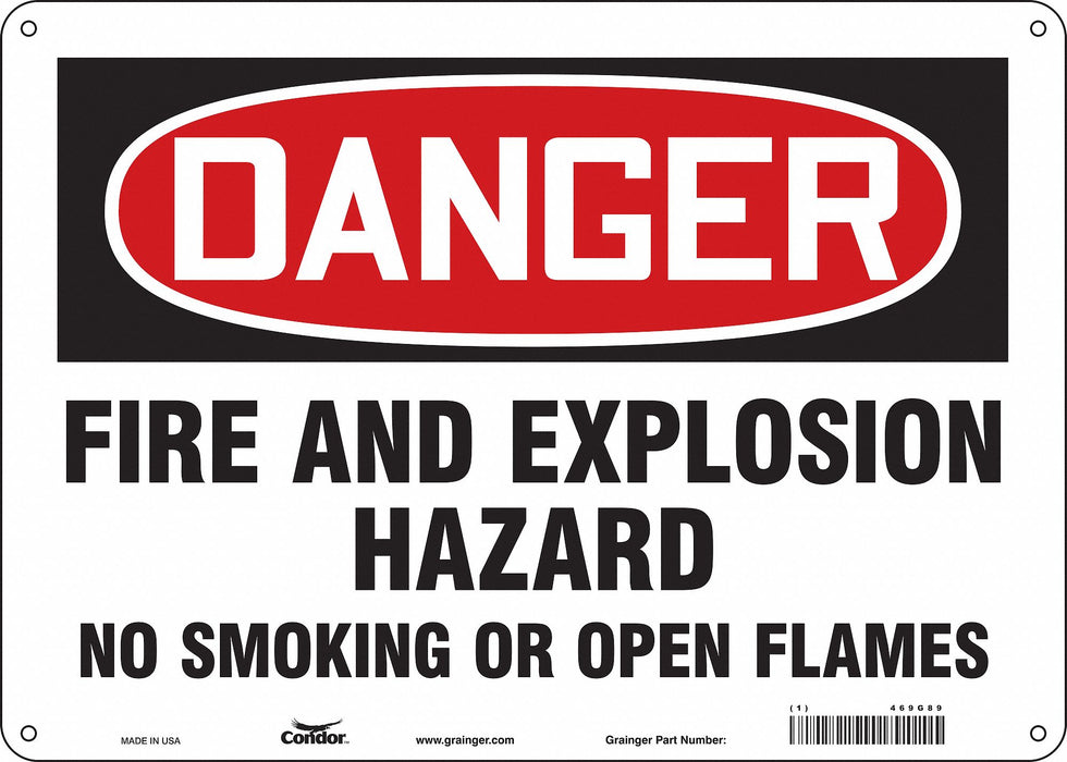 Safety Sign 10 in x 14 in Aluminum