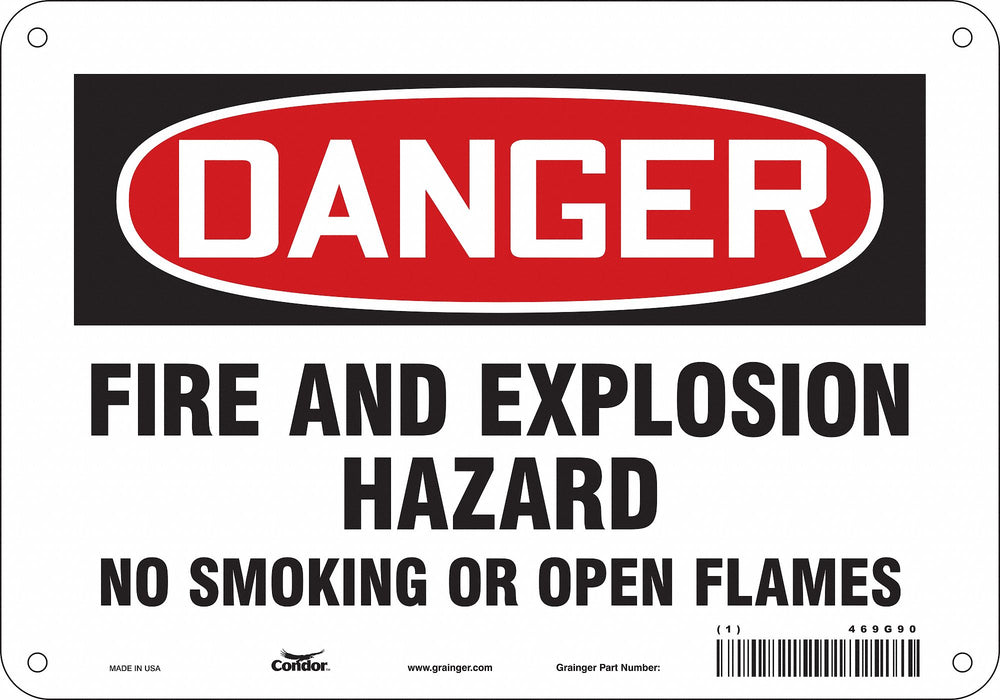 Safety Sign 7 in x 10 in Polyethylene