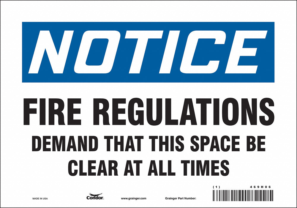 Safety Sign 7 in x 10 in Vinyl