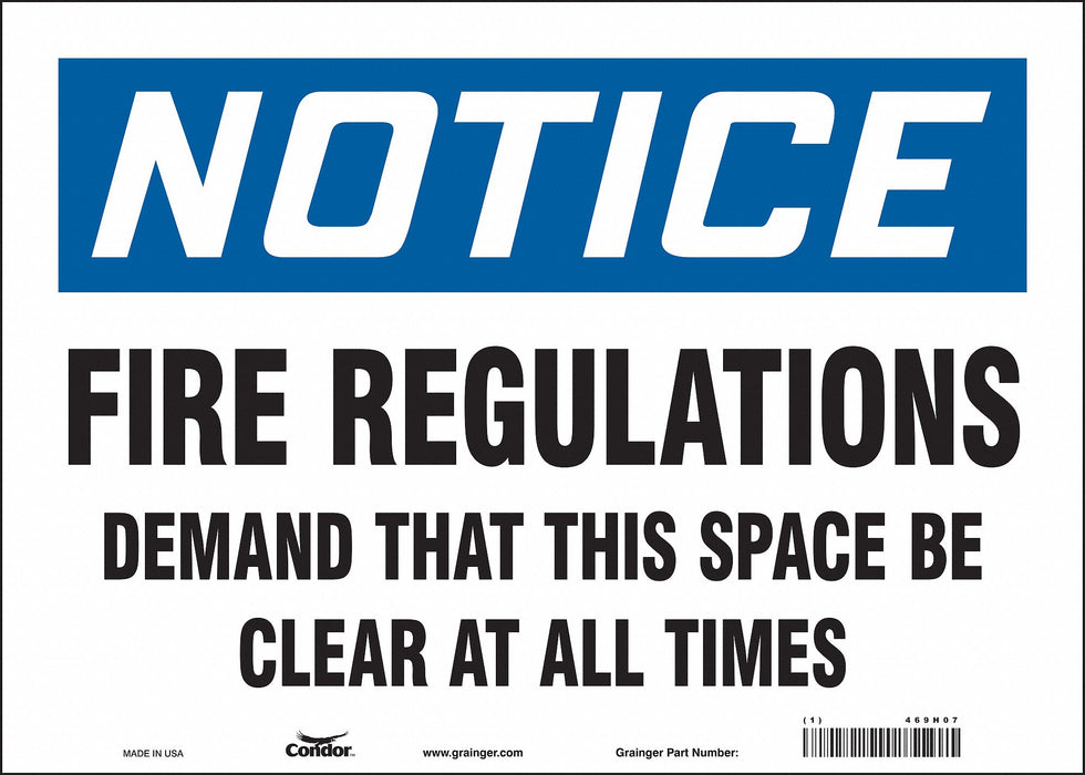 Safety Sign 10 in x 14 in Vinyl