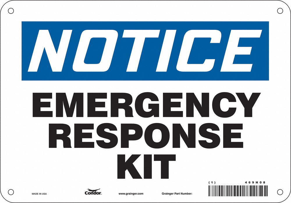 J9406 Safety Sign 7 in x 10 in Aluminum
