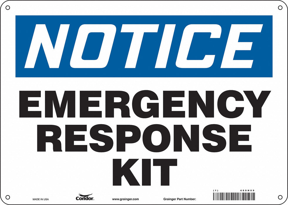 J9406 Safety Sign 10 in x 14 in Aluminum