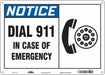 Safety Sign 10 in x 14 in Polyethylene
