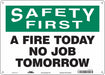 Safety Sign 10 inx14 in Polyethylene