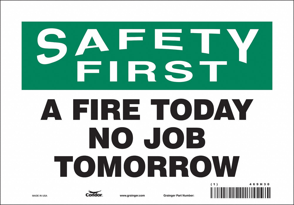 Safety Sign 7 in x 10 in Vinyl