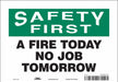 Safety Sign 7 in x 10 in Vinyl