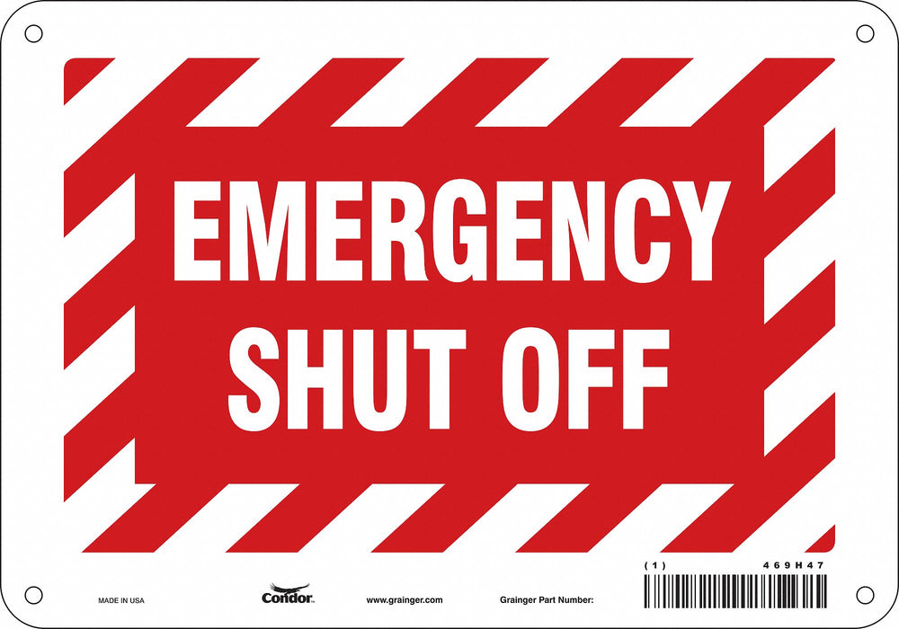 Safety Sign 7 in x 10 in Polyethylene