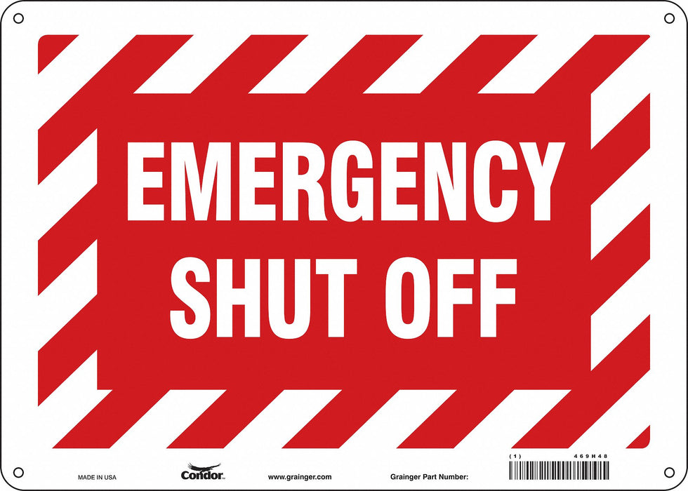 Safety Sign 10 in x 14 in Polyethylene